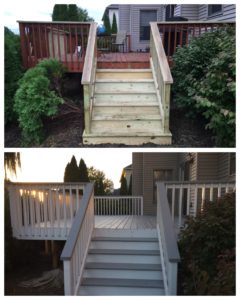 Oswego Deck Staining Two Toned